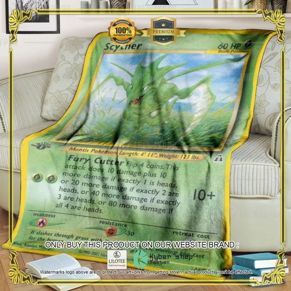 Scyther 1st Edition Anime Pokemon Blanket - LIMITED EDITION 9