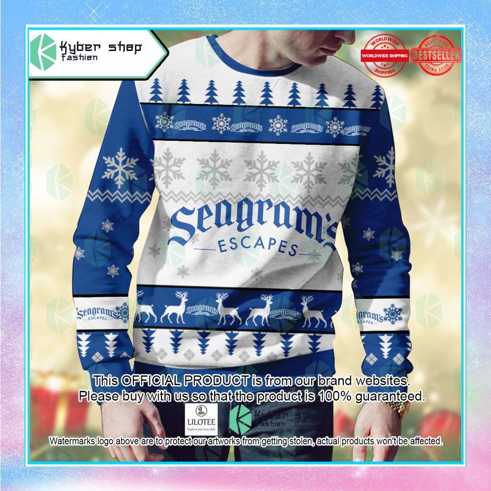 seagrams beer ugly sweater 2 239
