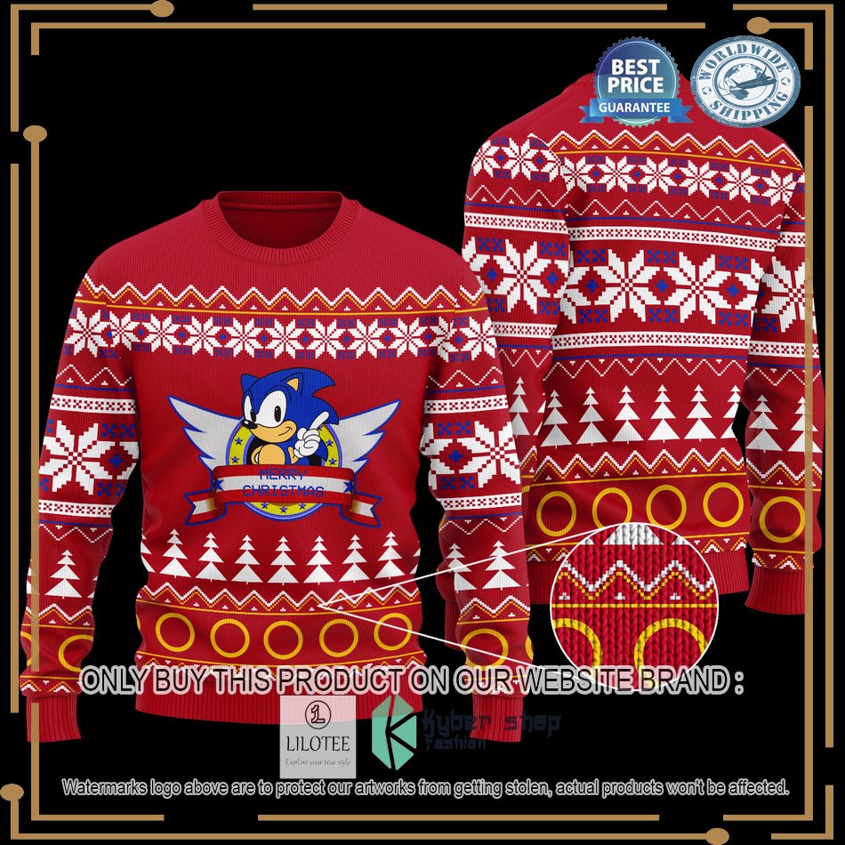 sega classic sonic christmas sweater 1 20905