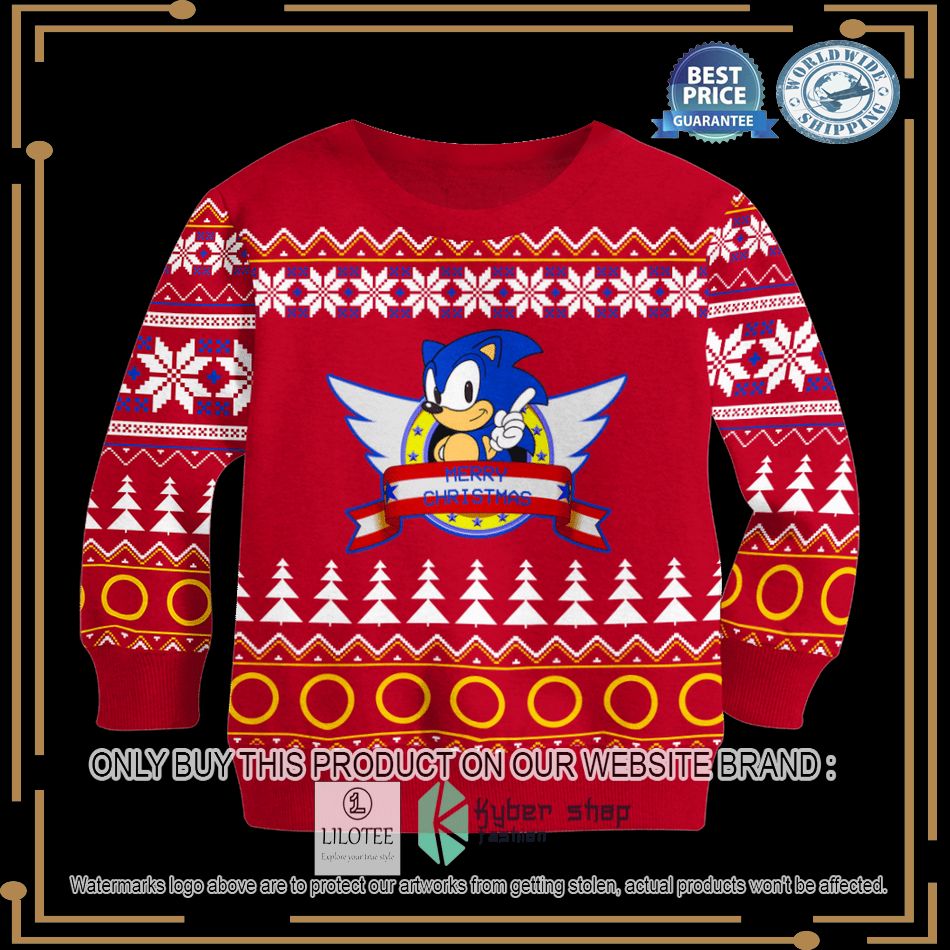 sega classic sonic christmas sweater 2 68276