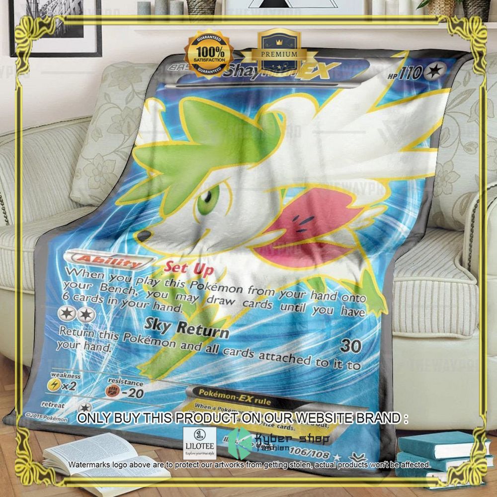 Shaymin EX Roaring Skies Anime Pokemon Blanket - LIMITED EDITION 6