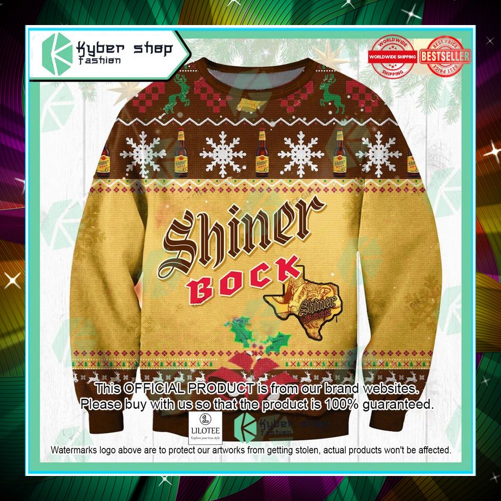 shiner bock christmas sweater 1 963