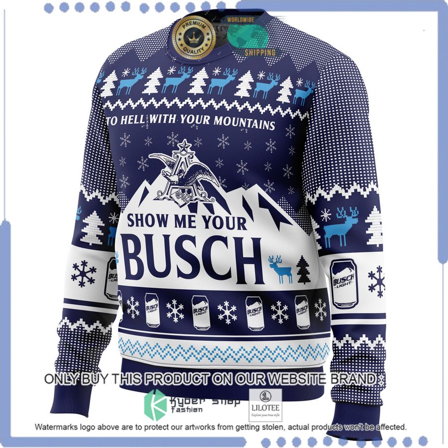 show me your busch light christmas sweater 1 94972