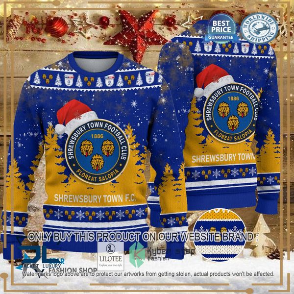 shrewsbury town blue christmas sweater 1 68019