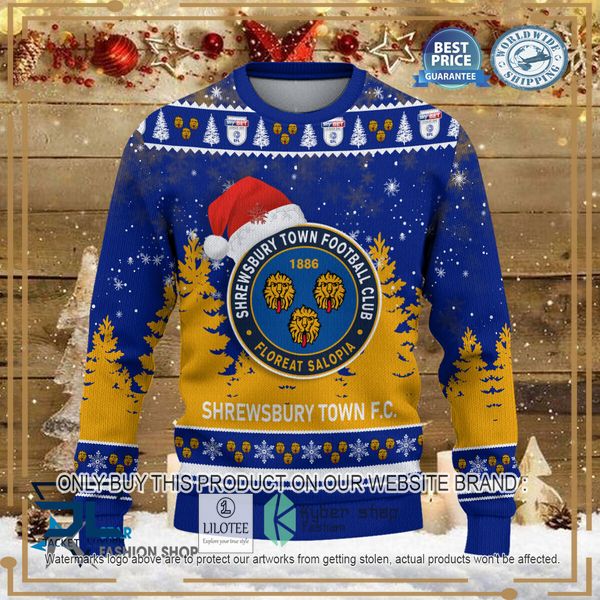 shrewsbury town blue christmas sweater 2 66116