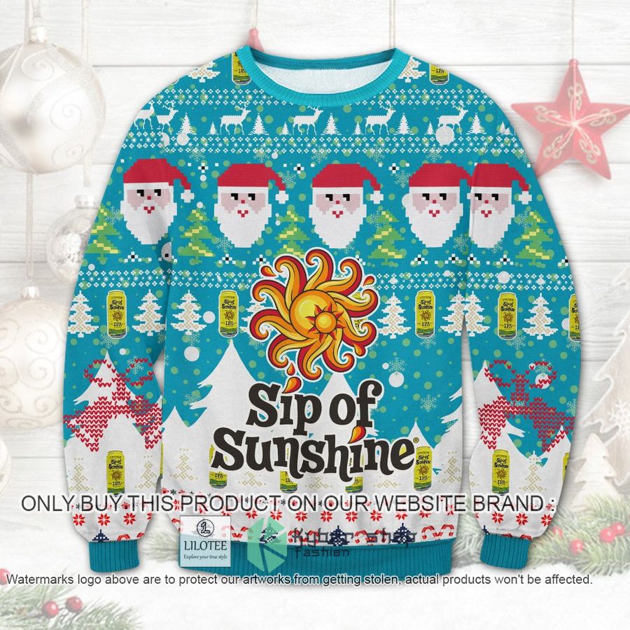 Sip of Sunshine Christmas Sweater, Sweatshirt 8