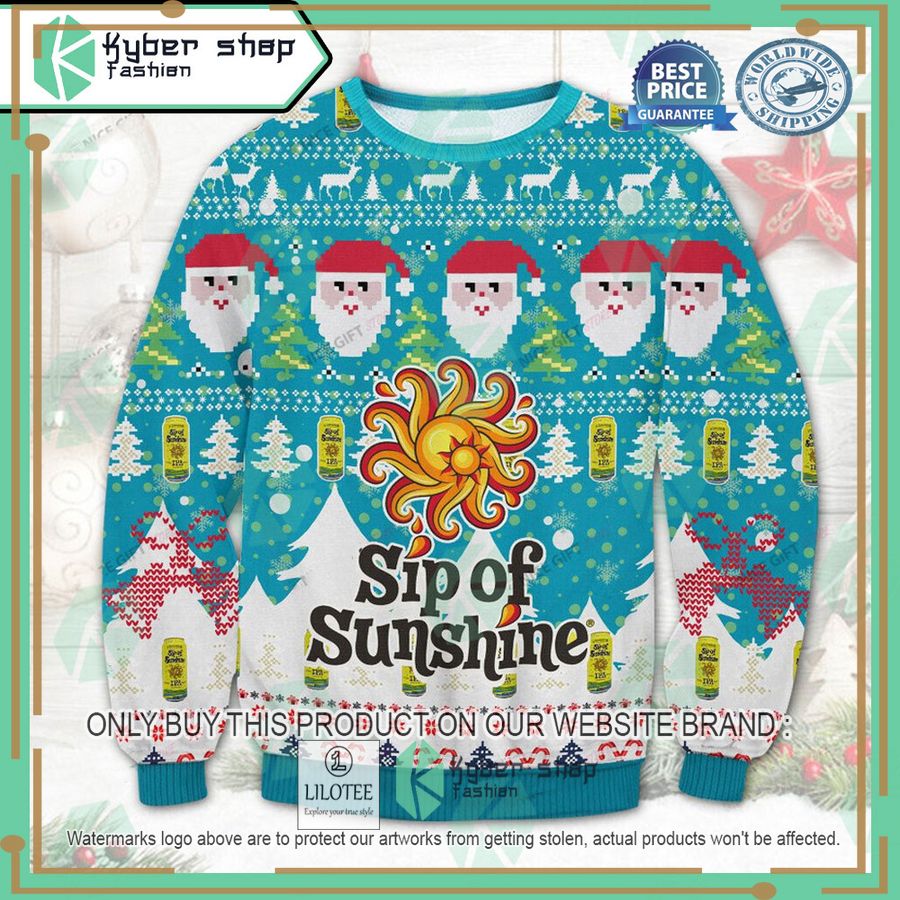 sip of sunshine ugly christmas sweater 1 27078