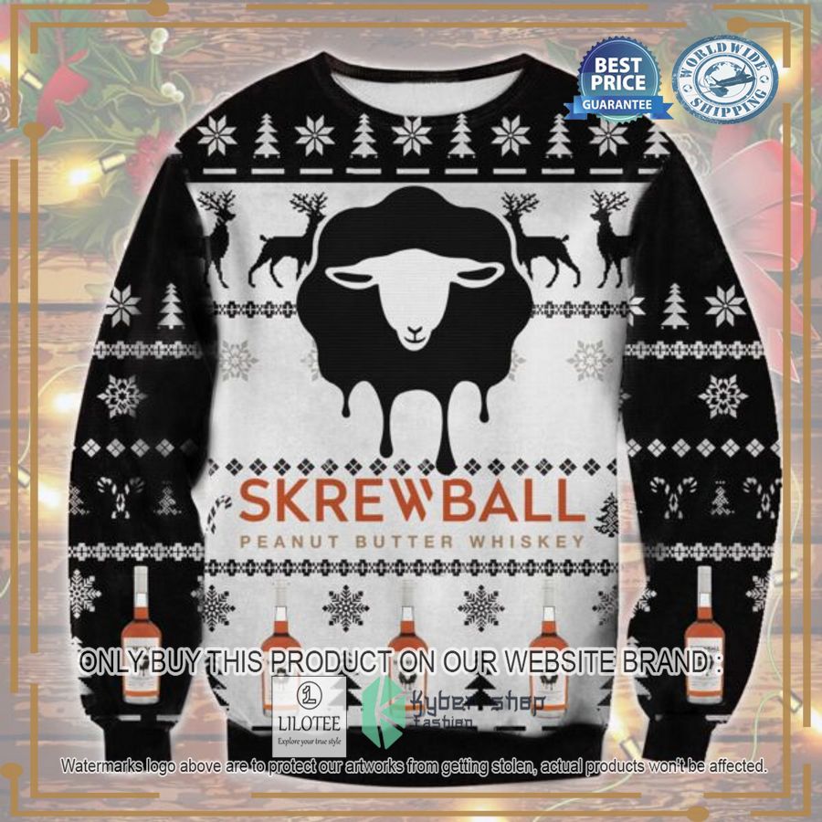 Skew Ball Peanut Butter Whisky Ugly Christmas Sweater - LIMITED EDITION 2