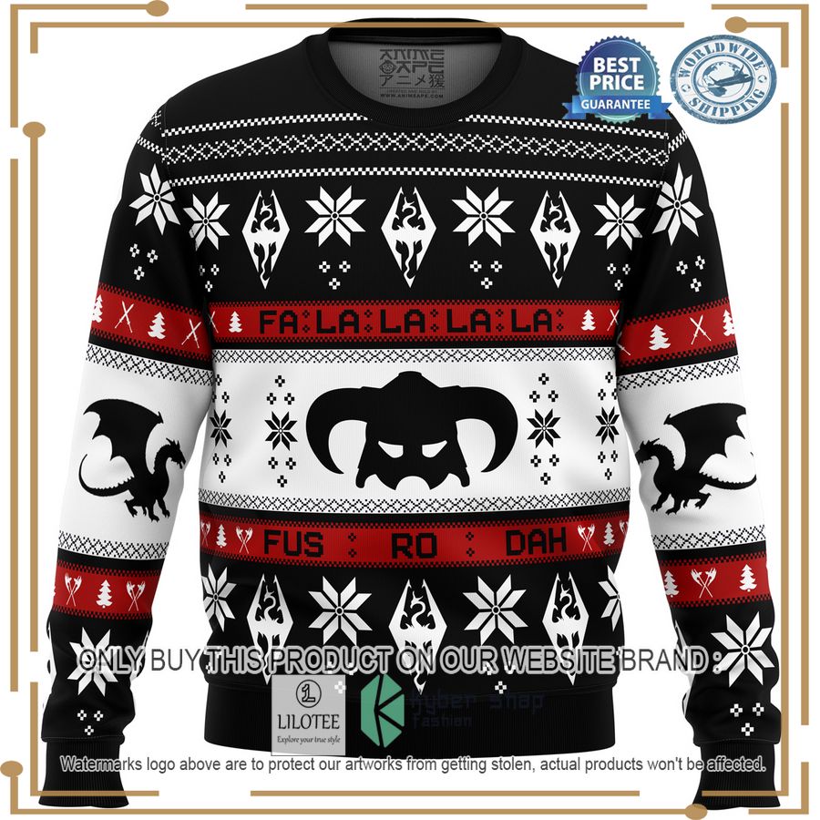 skyrim fusrodah christmas sweater 1 98078