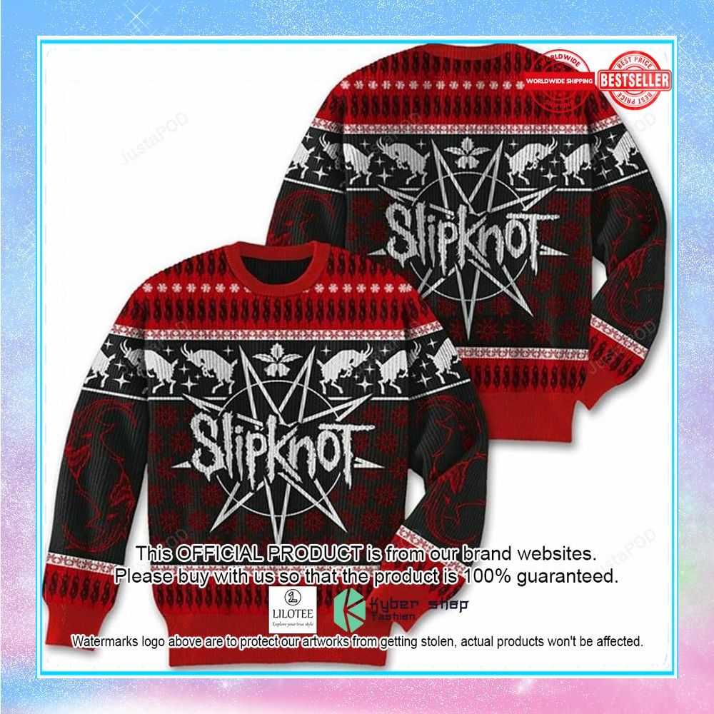 slipknot pentagram christmas sweater 1 601