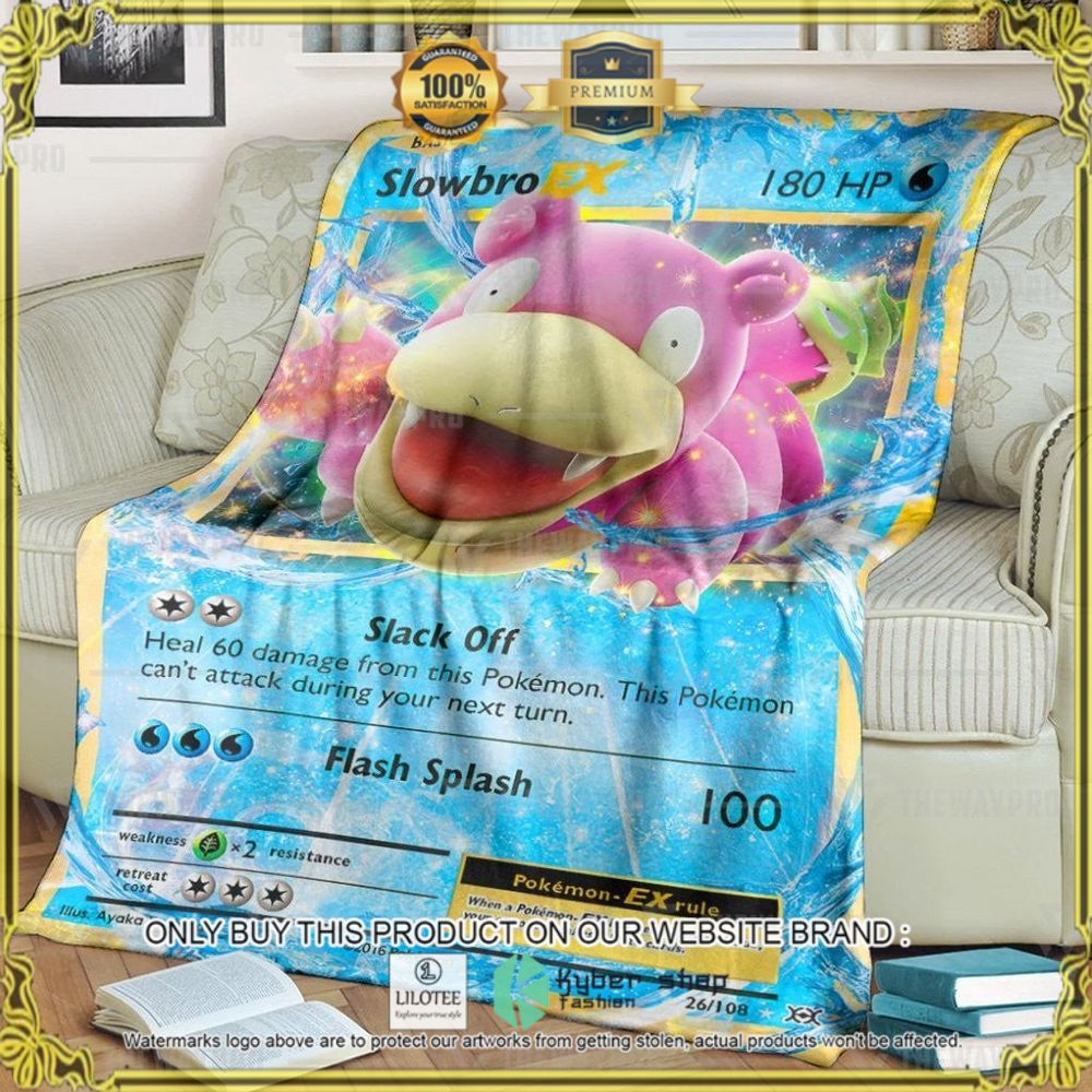 SlowbroEX Custom Pokemon Soft Blanket - LIMITED EDITION 8