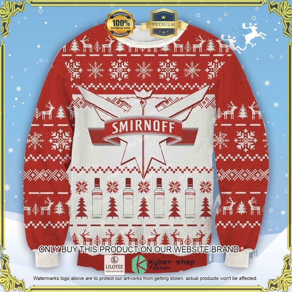 smirnoff vodka knitted christmas sweater 1 3392