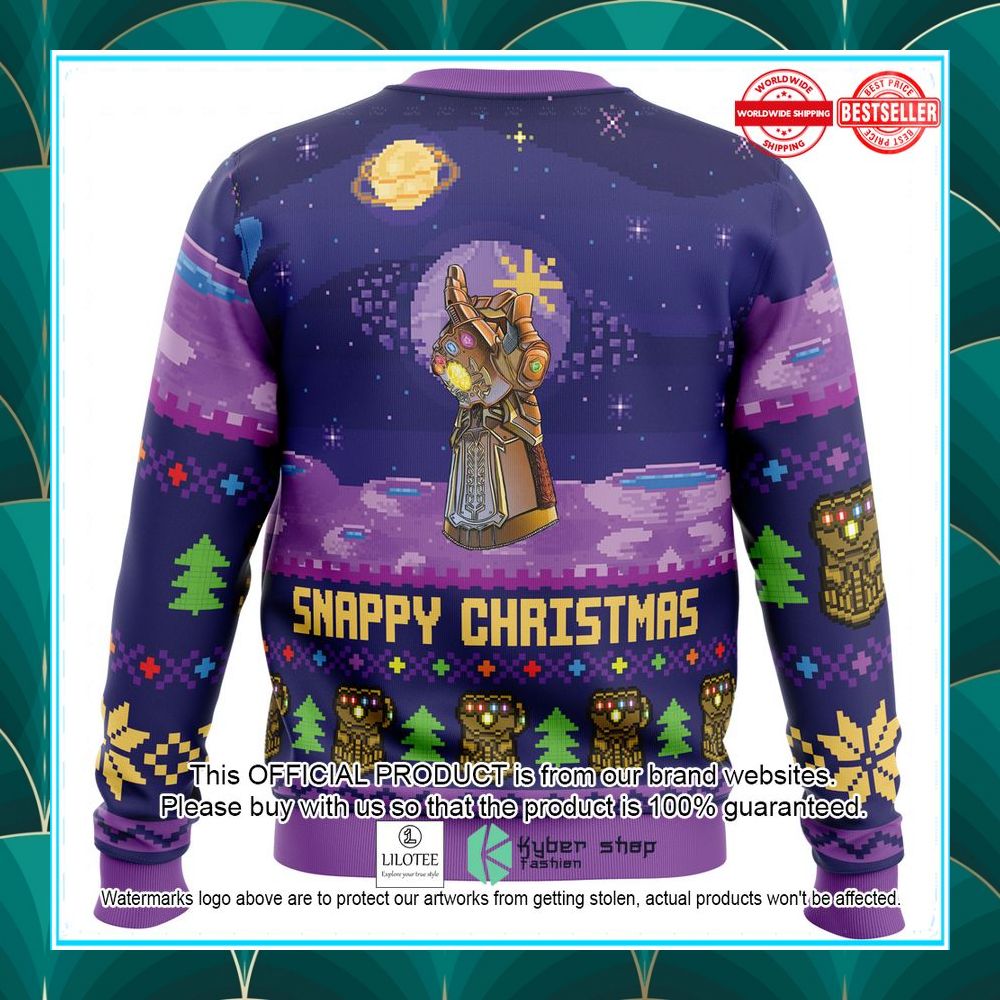 snappy christmas infinity gauntlet marvel christmas sweater 3 795