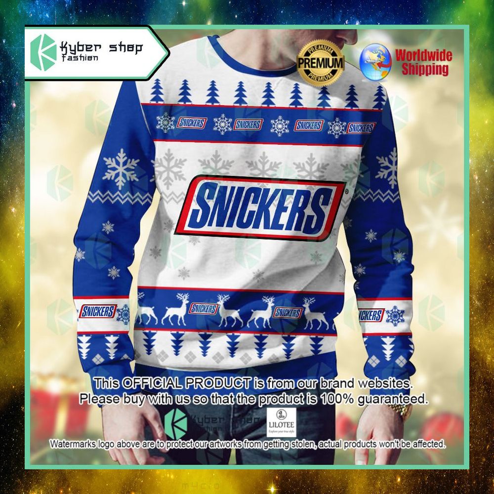 snickers custom name christmas sweater 1 284