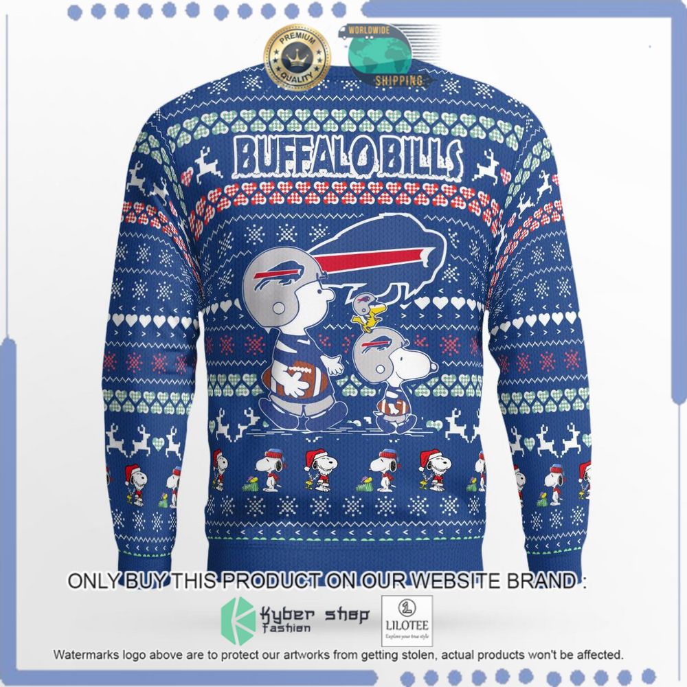 snoopy buffalo bills christmas sweater 1 60237