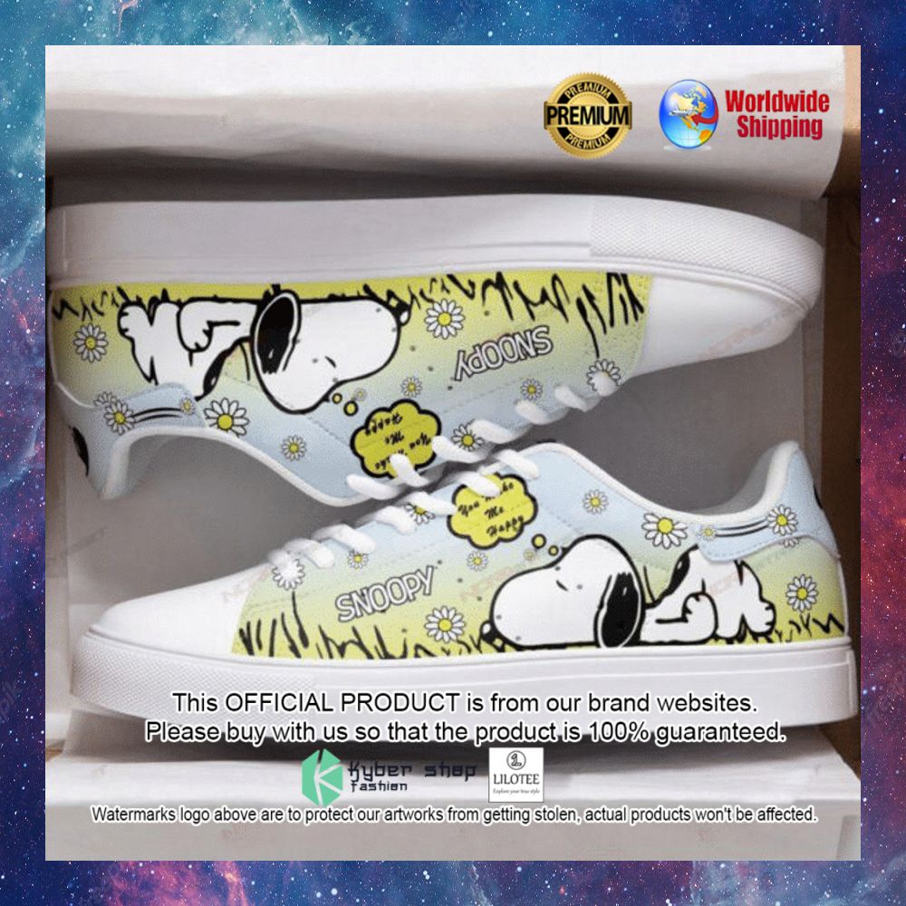 snoopy peanuts flower stan smith low top shoes 1 859