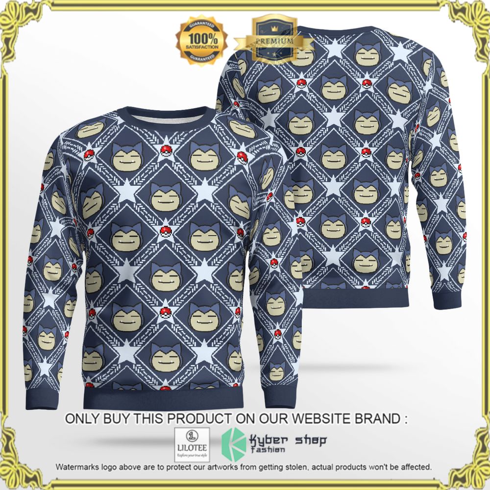 snorlax stars pattern pokemon christmas sweater 1 24267