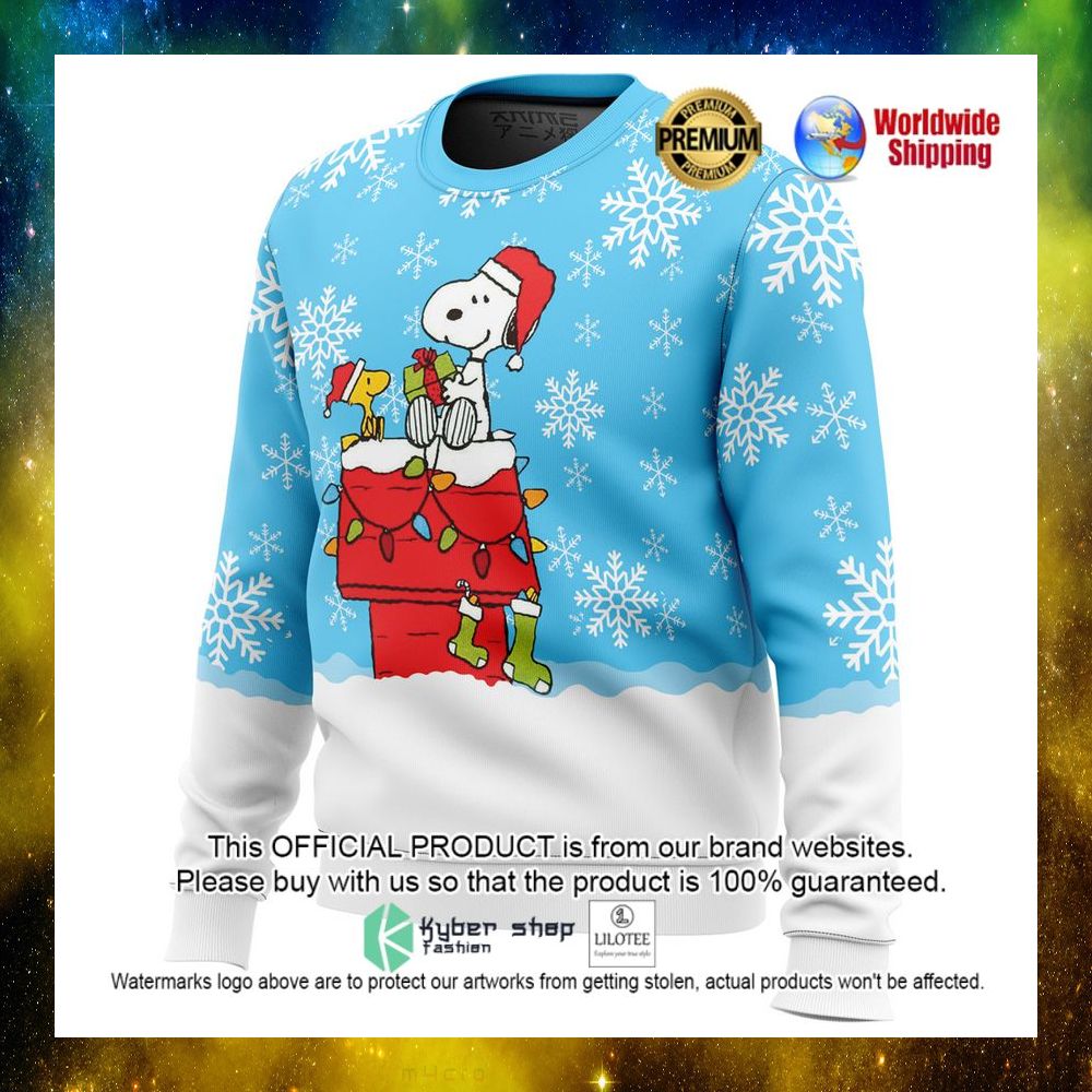 snowy snoppy and woodstock christmas sweater 1 254