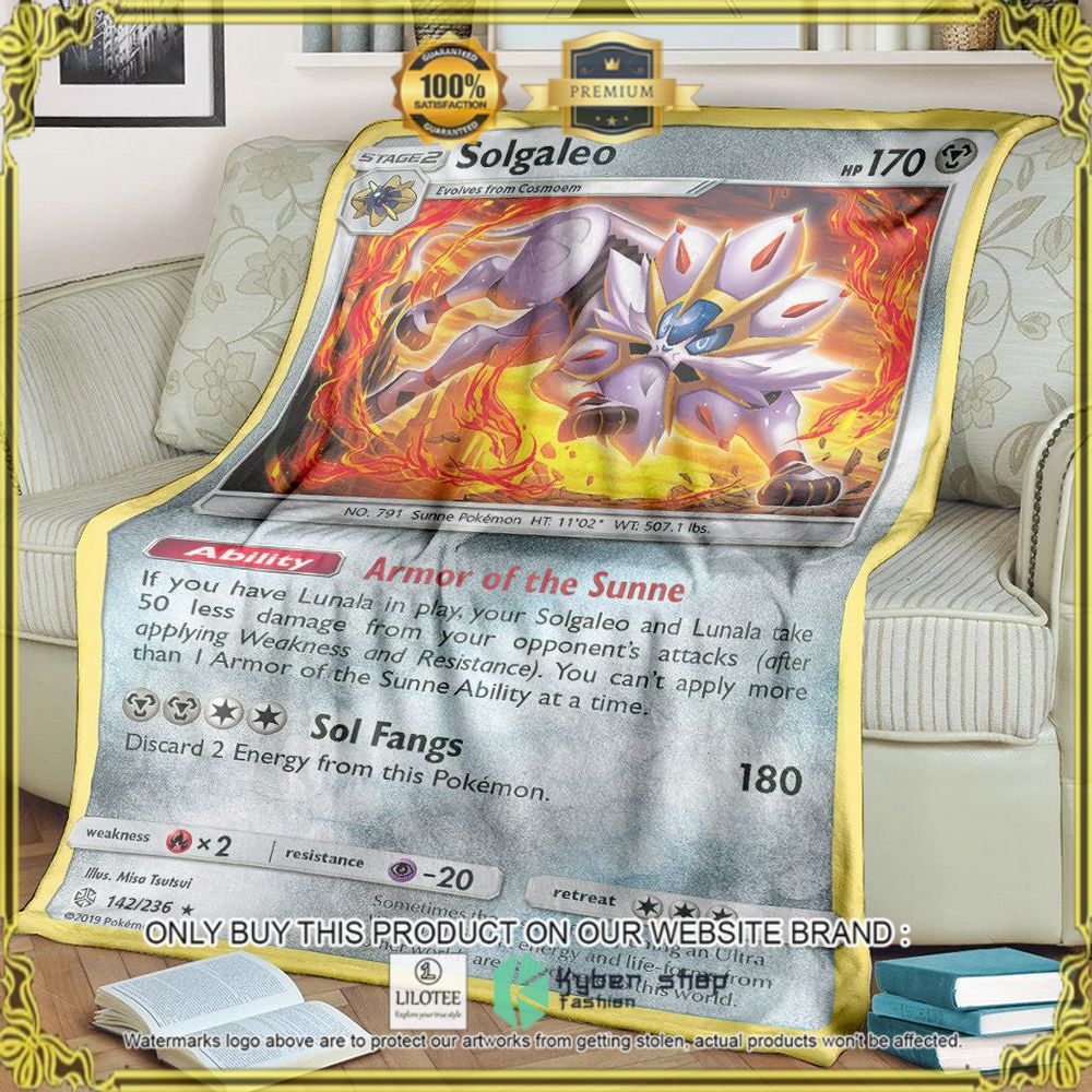 Solgaleo Cosmic Eclipse Custom Pokemon Soft Blanket - LIMITED EDITION 9
