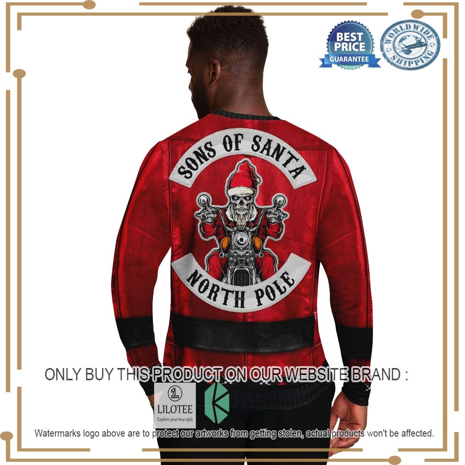 sons of santa north pole santa jacket ugly christmas sweater 8 32619