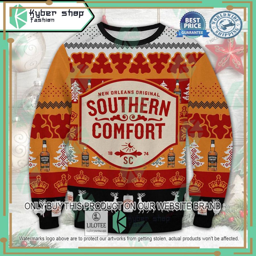 southern comfort logo ugly christmas sweater 1 31320