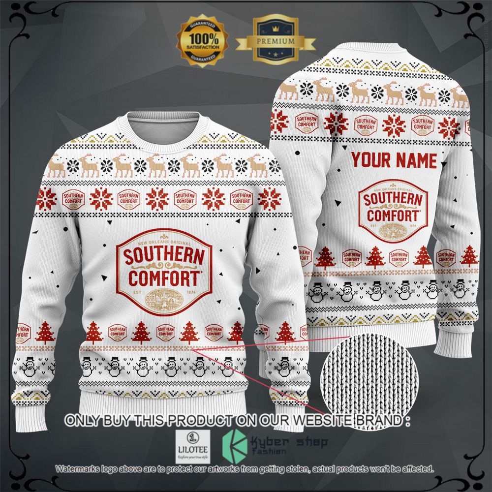southern comfort your name white christmas sweater hoodie sweater 1 22560