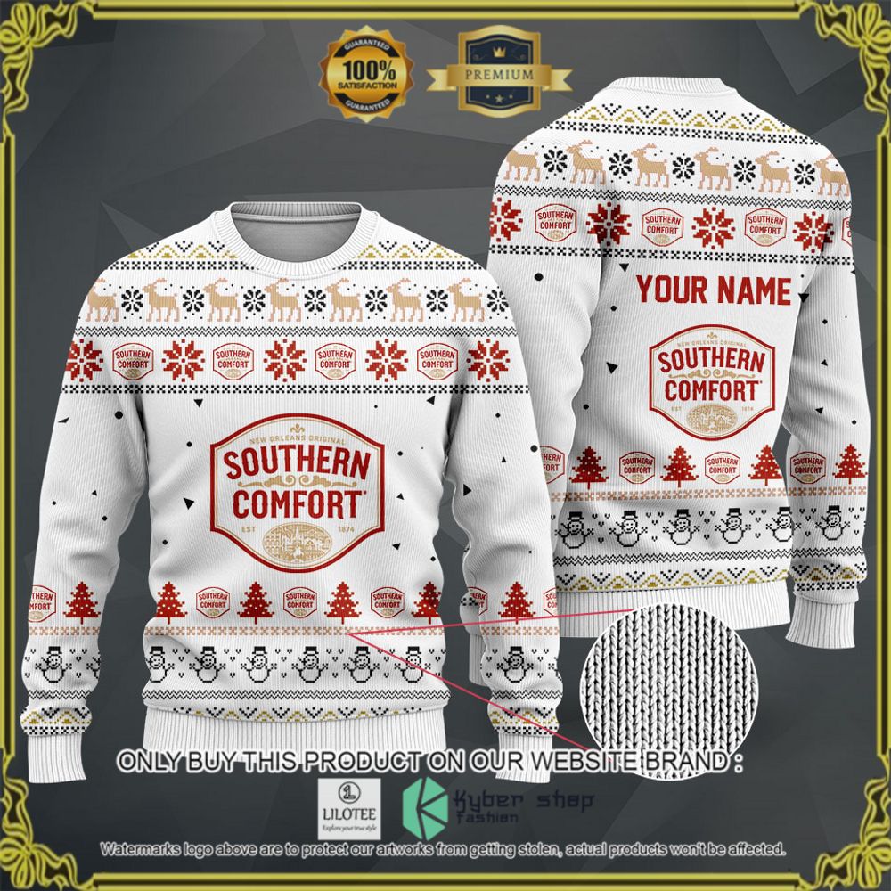 southern comfort your name white christmas sweater hoodie sweater 1 57677