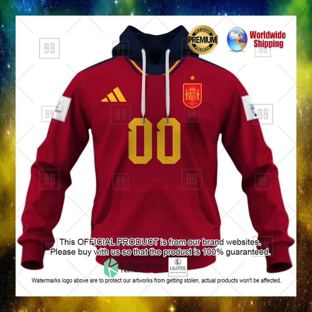 spain football fifa world cup 2022 personalized 3d hoodie shirt 2 351