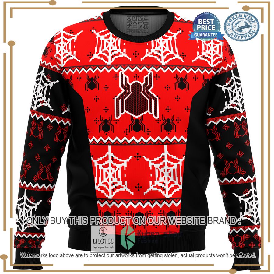 spiderman uniform christmas sweater 1 80890
