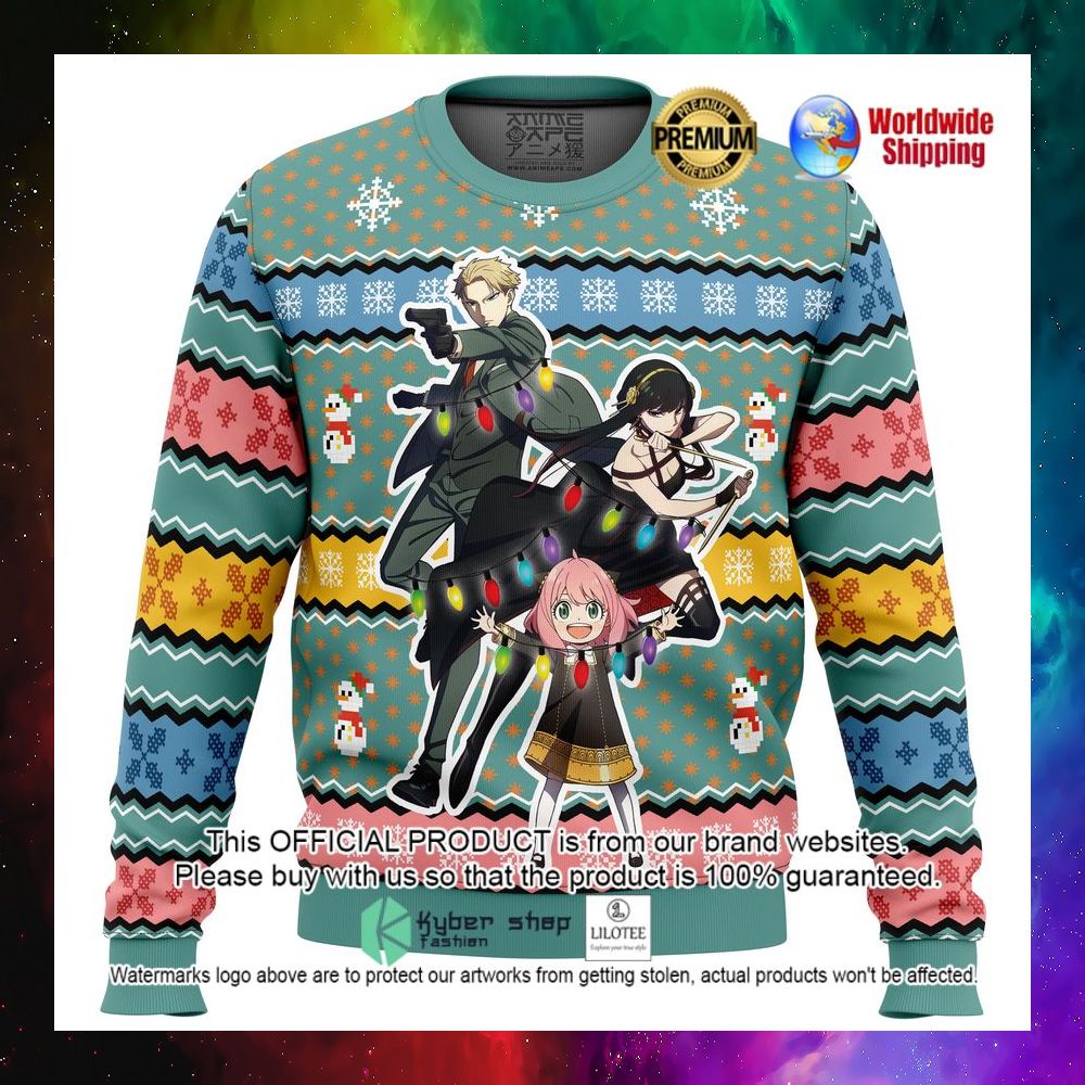spy xmas family spy x family anime christmas sweater 1 757
