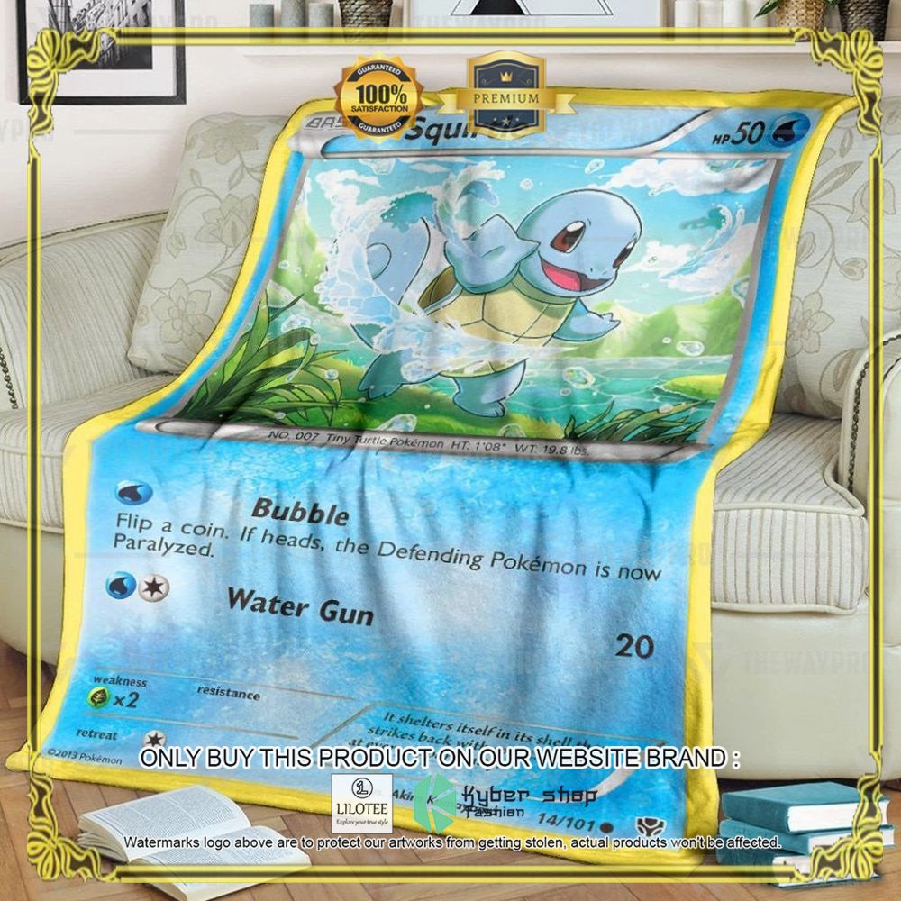 Squirtle Anime Pokemon Blanket - LIMITED EDITION 7