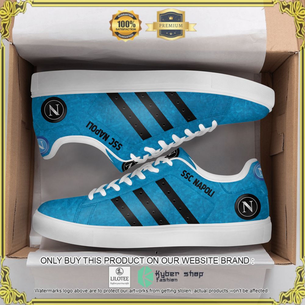 SSC Napoli FC Blue Color Stan Smith Low Top Shoes - LIMITED EDITION 4