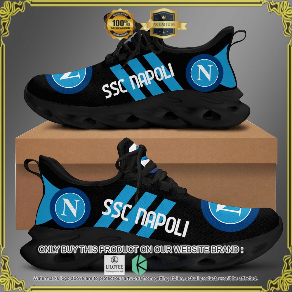 SSC Napoli Football Club Black Blue Clunky Max Soul Shoes - LIMITED EDITION 4