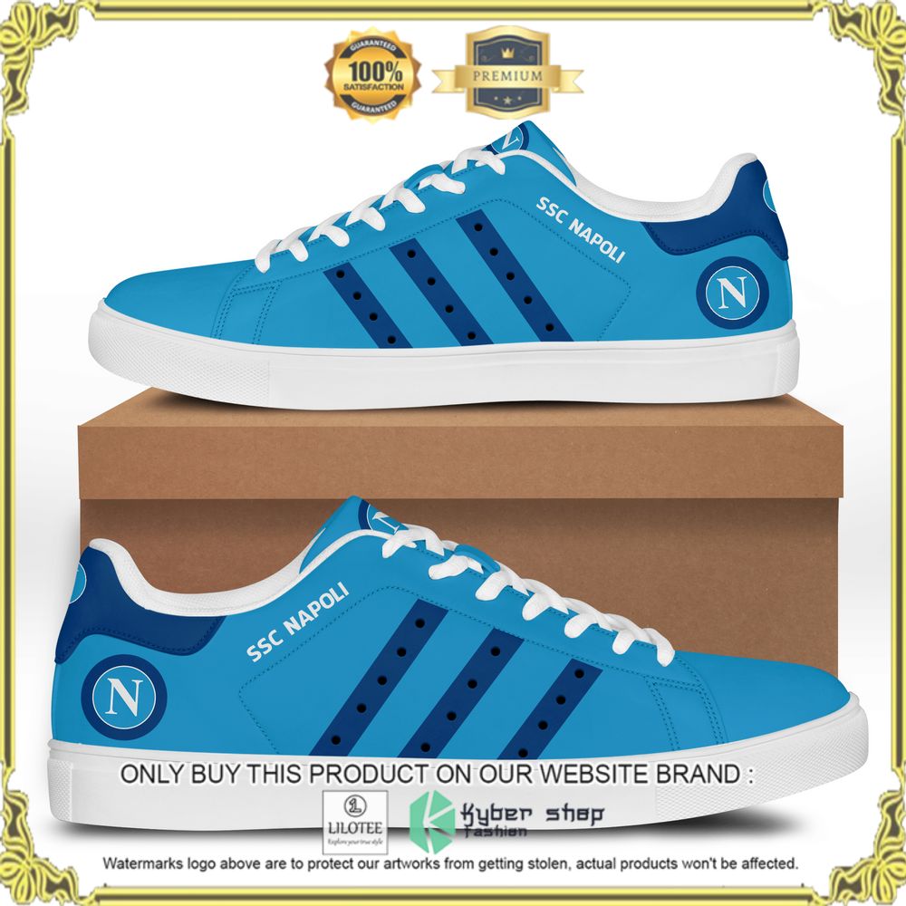 SSC Napoli Football Club Blue Stan Smith Low Top Shoes - LIMITED EDITION 5