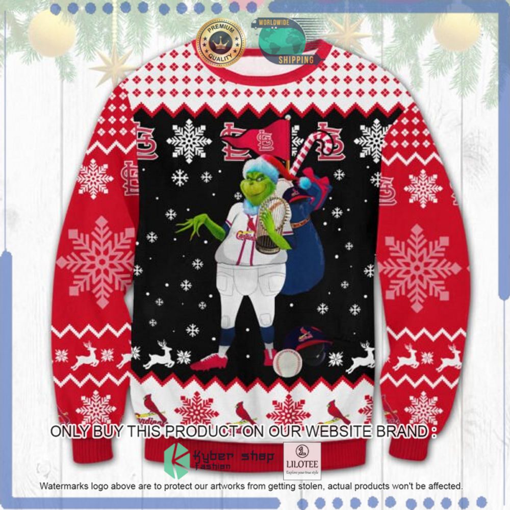 St. Louis Cardinals Grinch Ugly Christmas Sweater - LIMITED EDITION 8