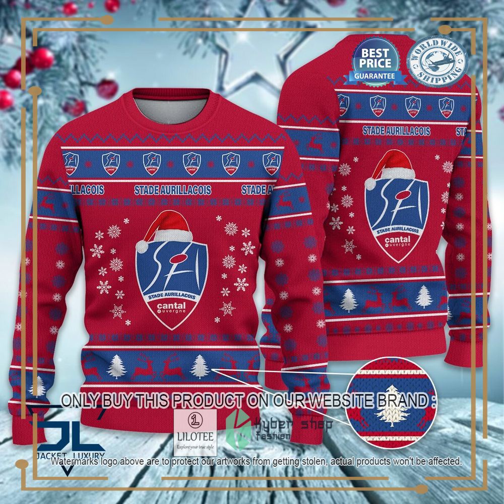 Stade Aurillacois Cantal Auvergne Ugly Christmas Sweater 7