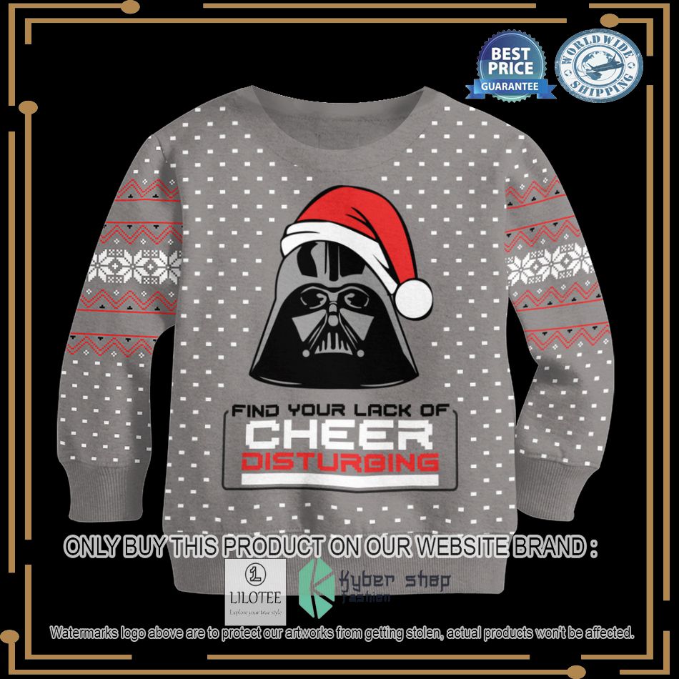 star wars darth vader grey christmas sweater 2 23053
