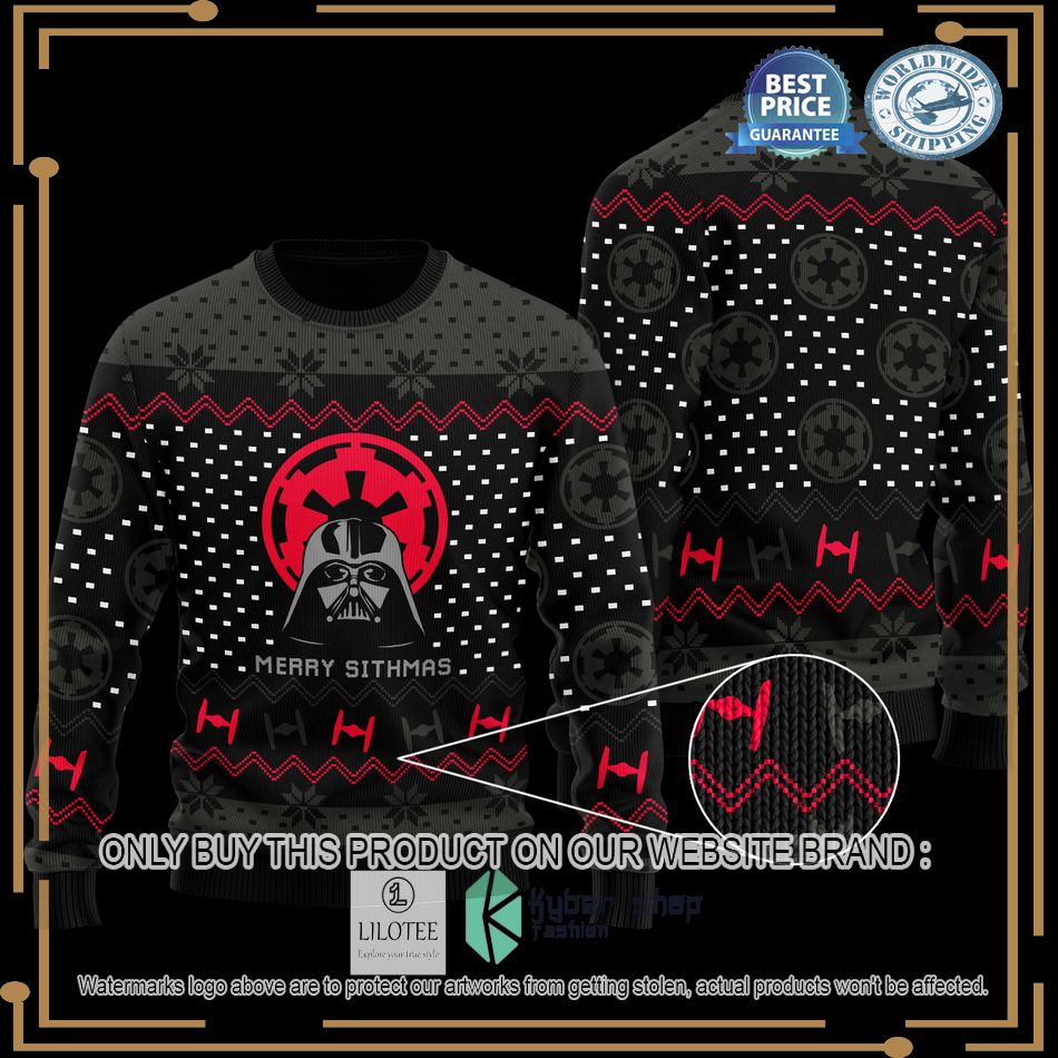 star wars darth vader mery sithmas black christmas sweater 1 59440