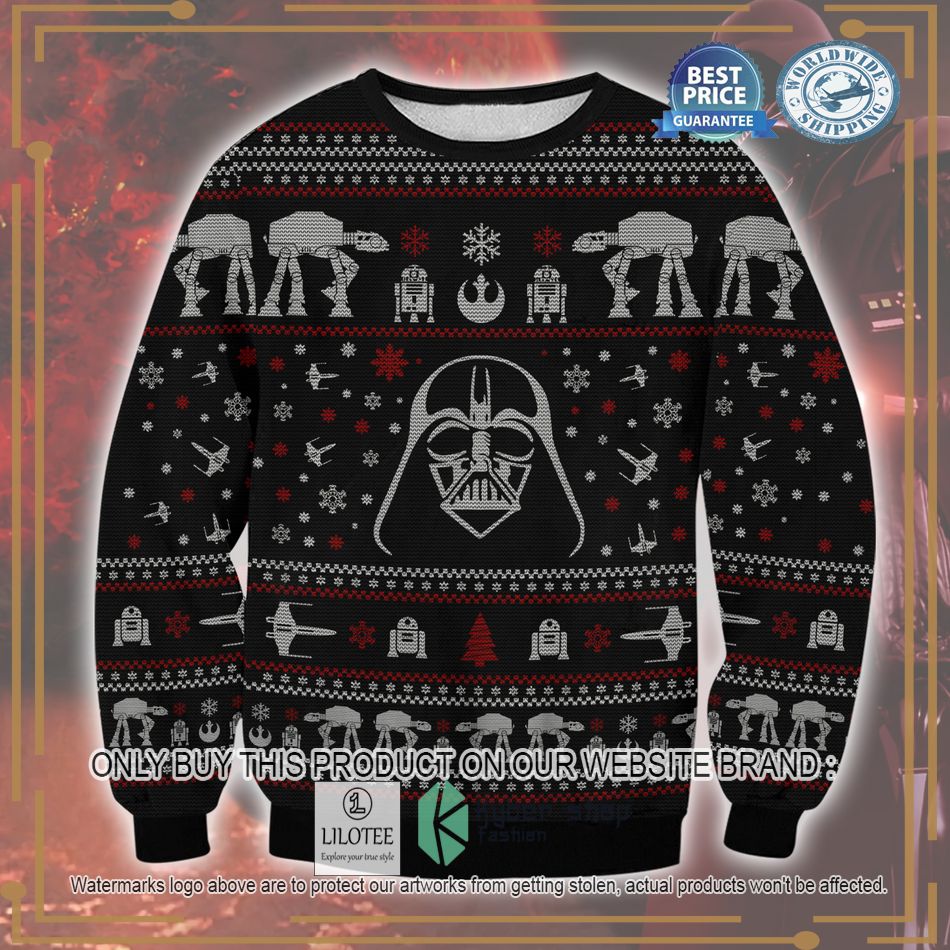 star wars darth vader ugly christmas sweater 1 21223