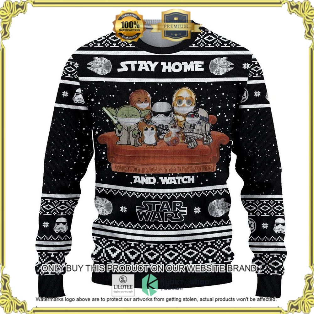 star wars stay home and watch christmas sweater 1 88587