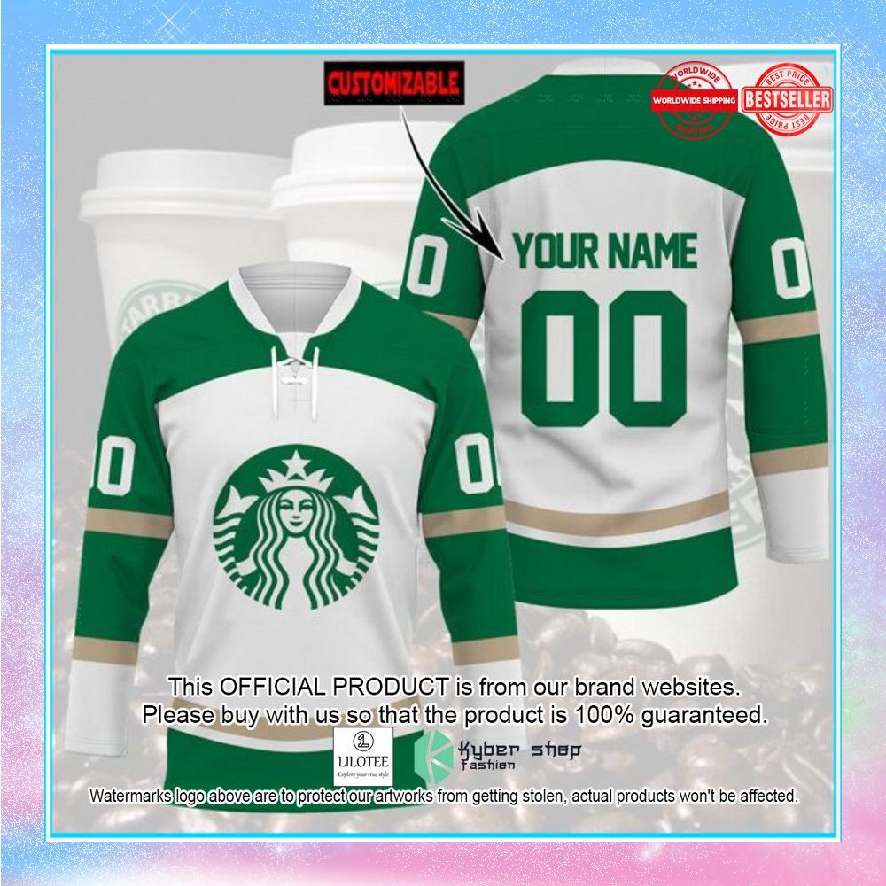 starbucks custom name hockey jersey 1 730