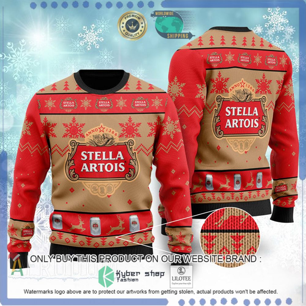 stella artois beer christmas sweater 1 14067