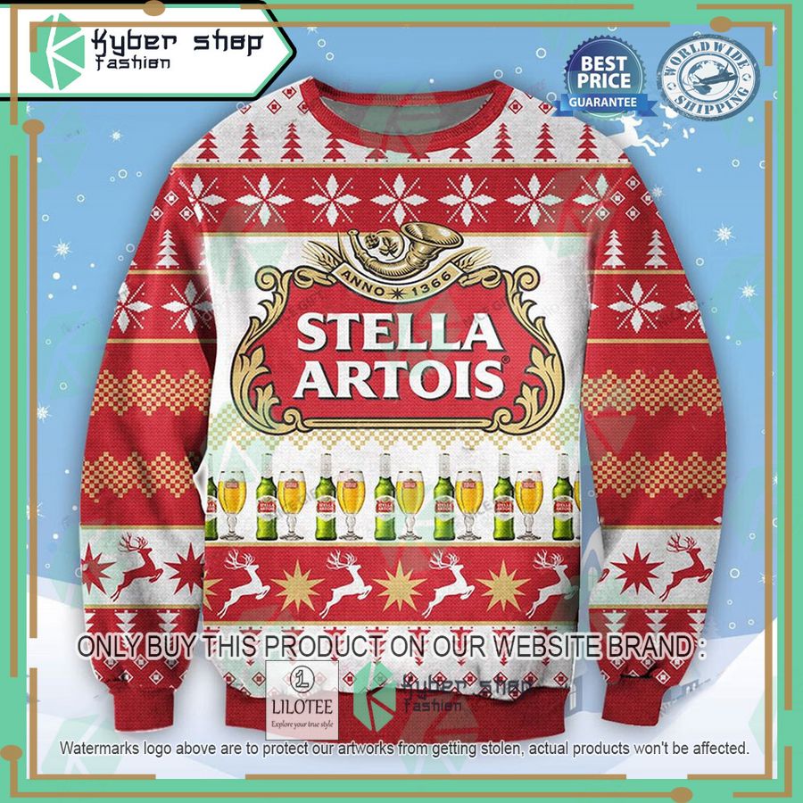 stella artois ugly christmas sweater 1 24731