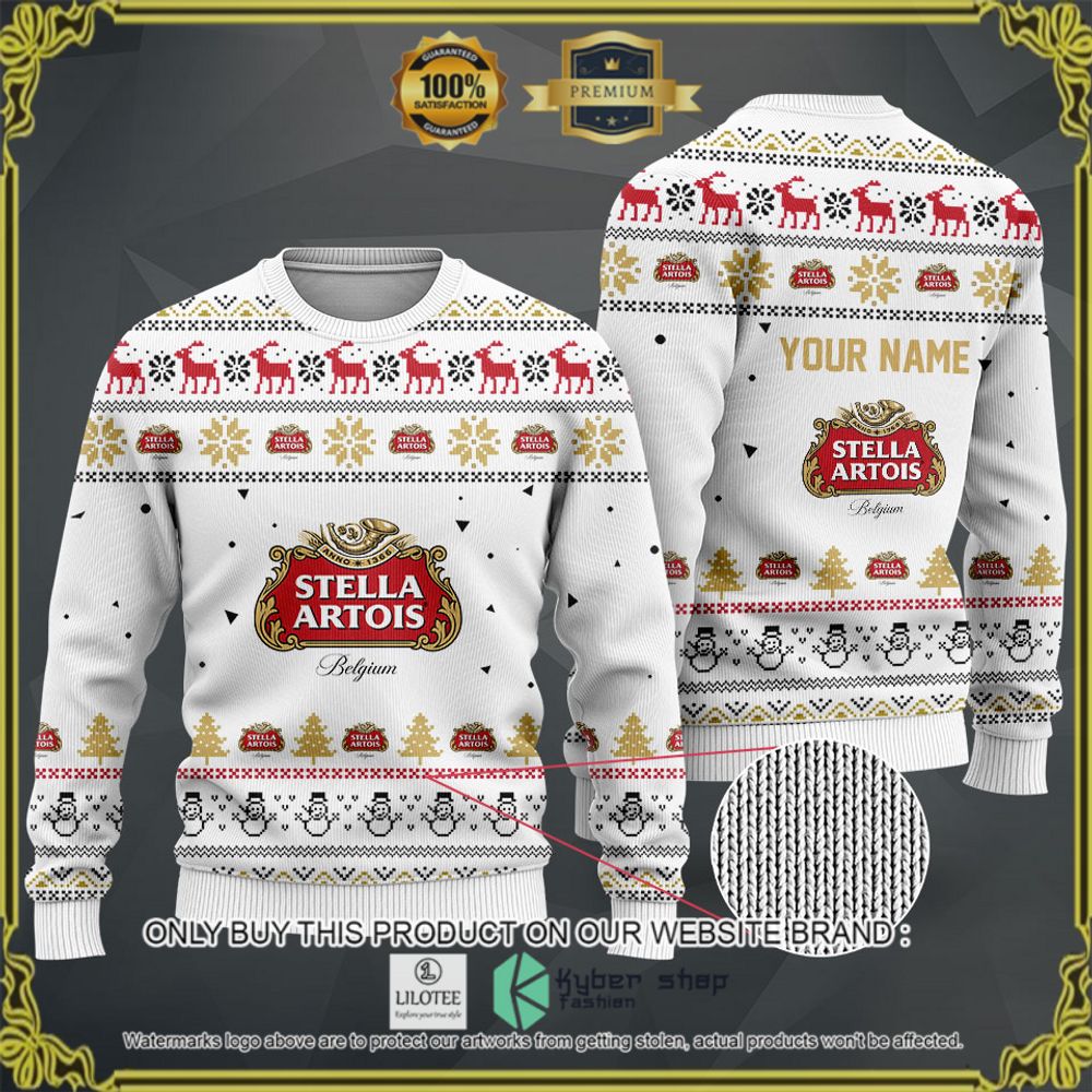 stella artois your name white christmas sweater hoodie sweater 1 16327