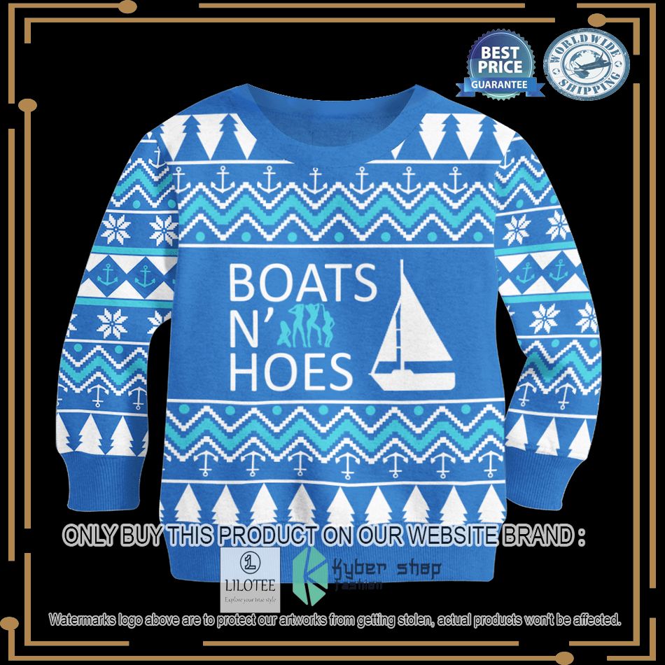 step brothers boats n hoes blue christmas sweater 2 18394
