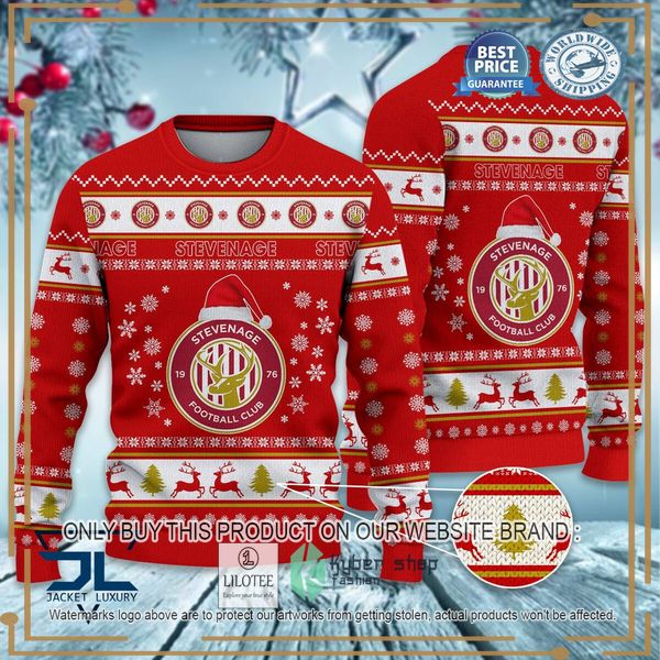 stevenage football club red christmas sweater 1 35449