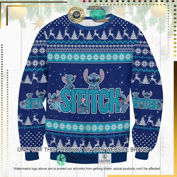 stitch cute blue woolen knitted sweater 1 57857