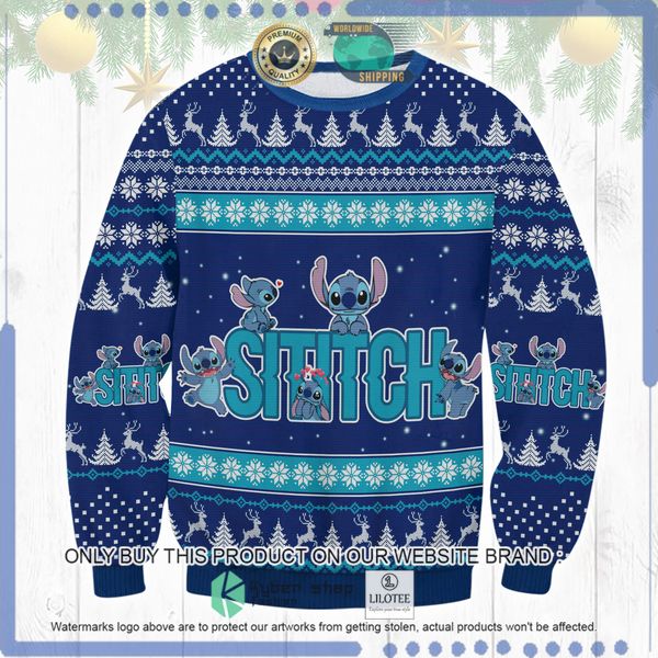 stitch cute blue woolen knitted sweater 1 87852