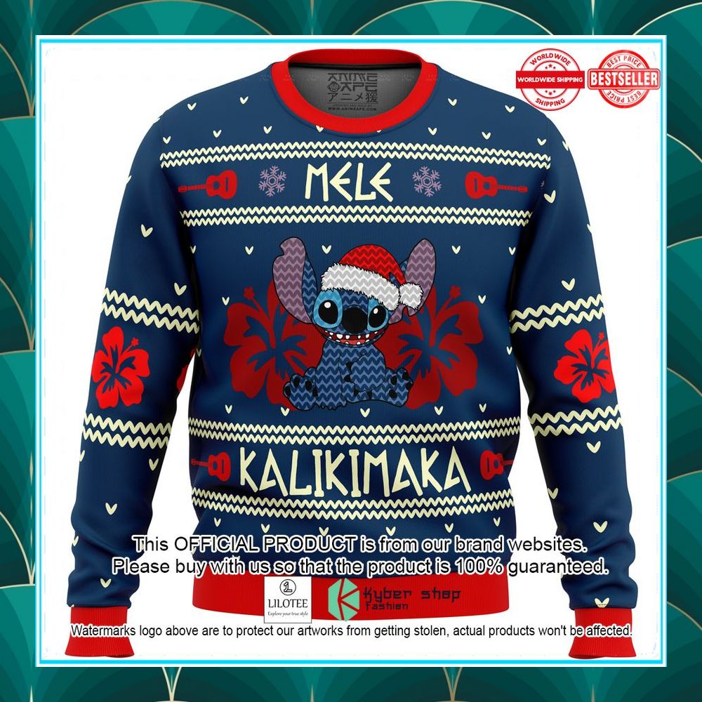 stitch mele kalikimaka blue sweater 1 377