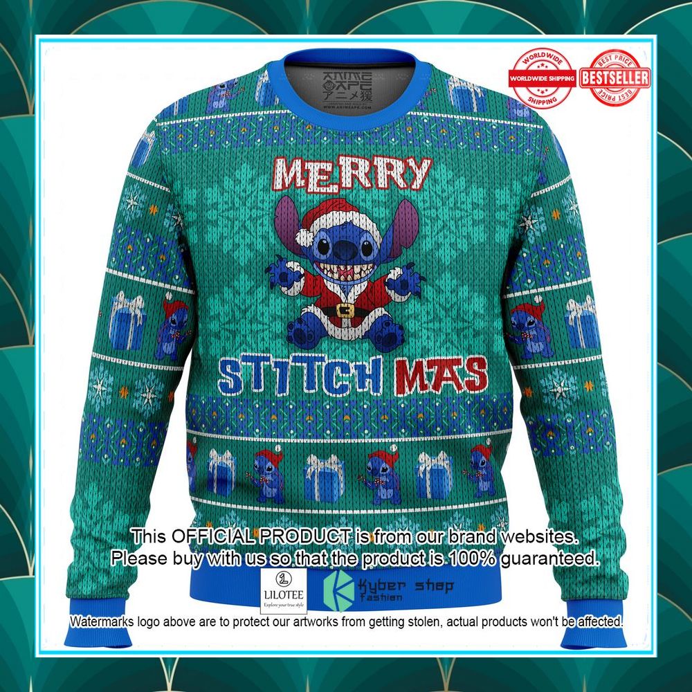 stitch merry stitchmas ugly christmas sweater 1 223